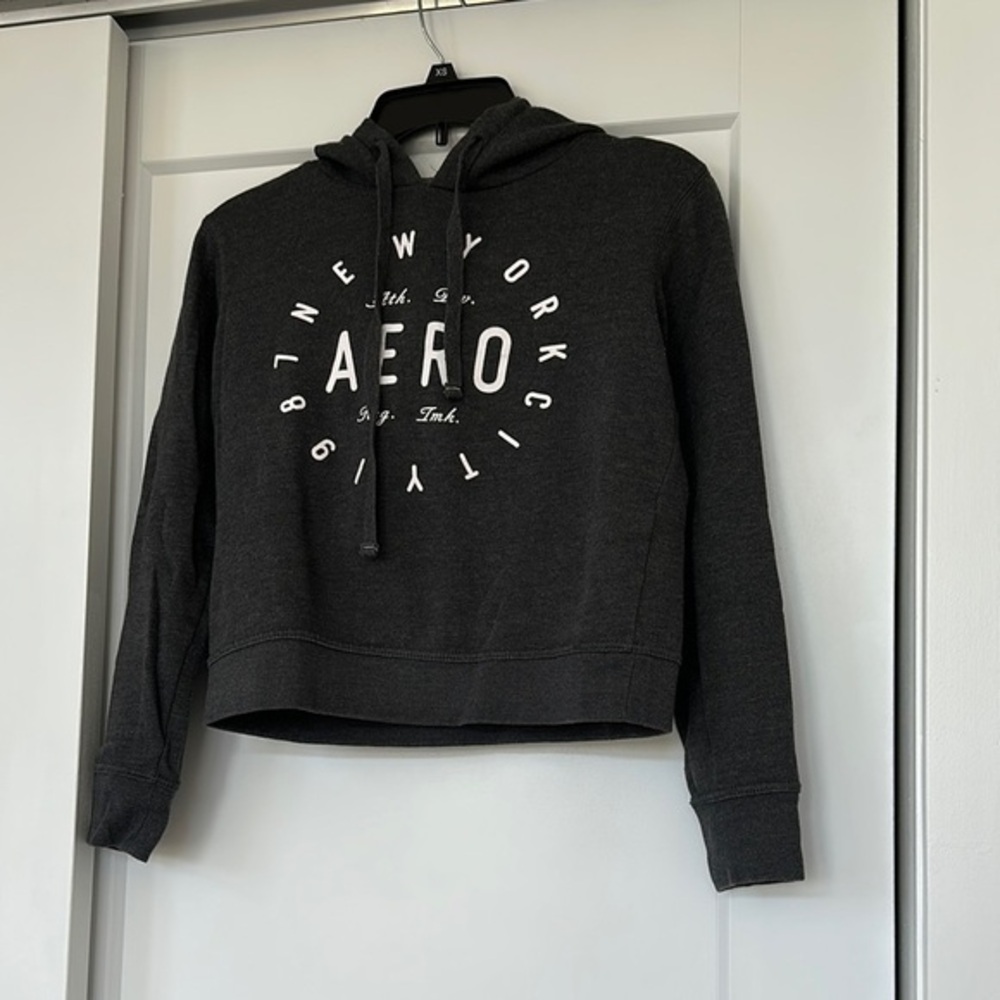 Aeropostale Gray Hoodie Sweater XSmall